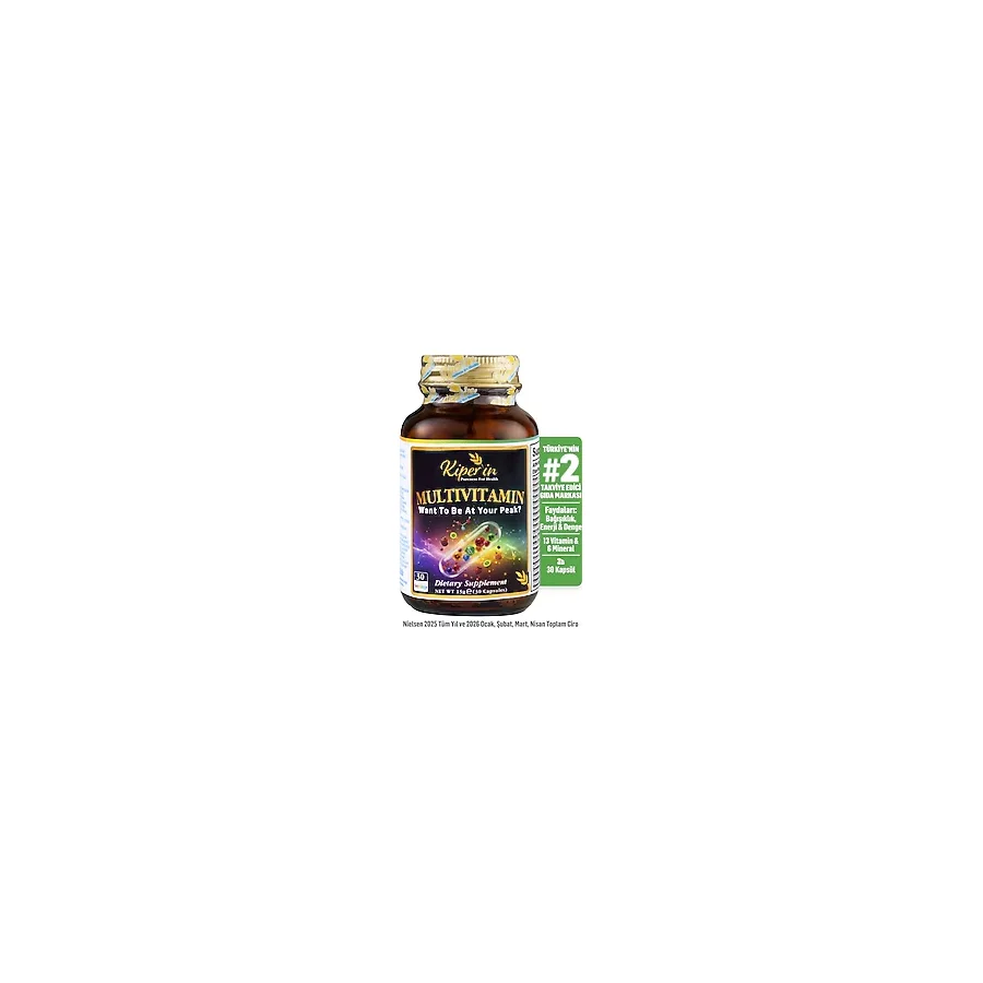 Kiperin Multivitamin 30 Kapsül 13 Vitamin & 6 Mineral Cilt, Saç, Tırnak & Enerji Türkiye Menşeli