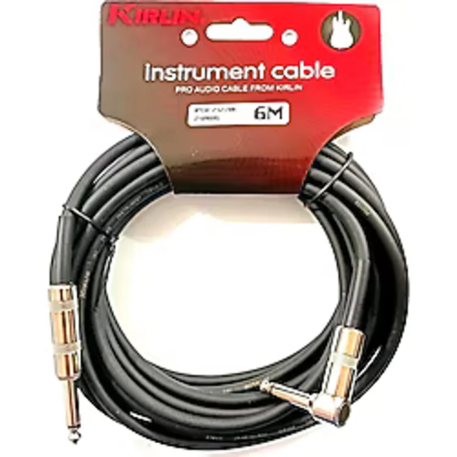 Kirlin Ipcv-242b-6m-bk Enstrüman Gitar Kablosu L Açılı Kablo 6 Metre