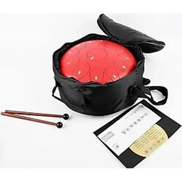 Kırmızı 12 Inç Çelik Handpan Tongue Davulu, 13 Ses Tonu