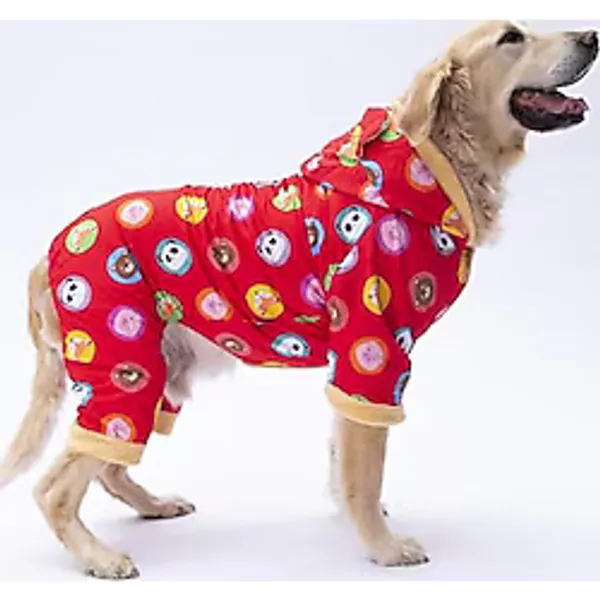 Kırmızı Animals Büyük Köpek Mont Büyük Irk Yağmurluk Köpek Kıyafeti 5XL
