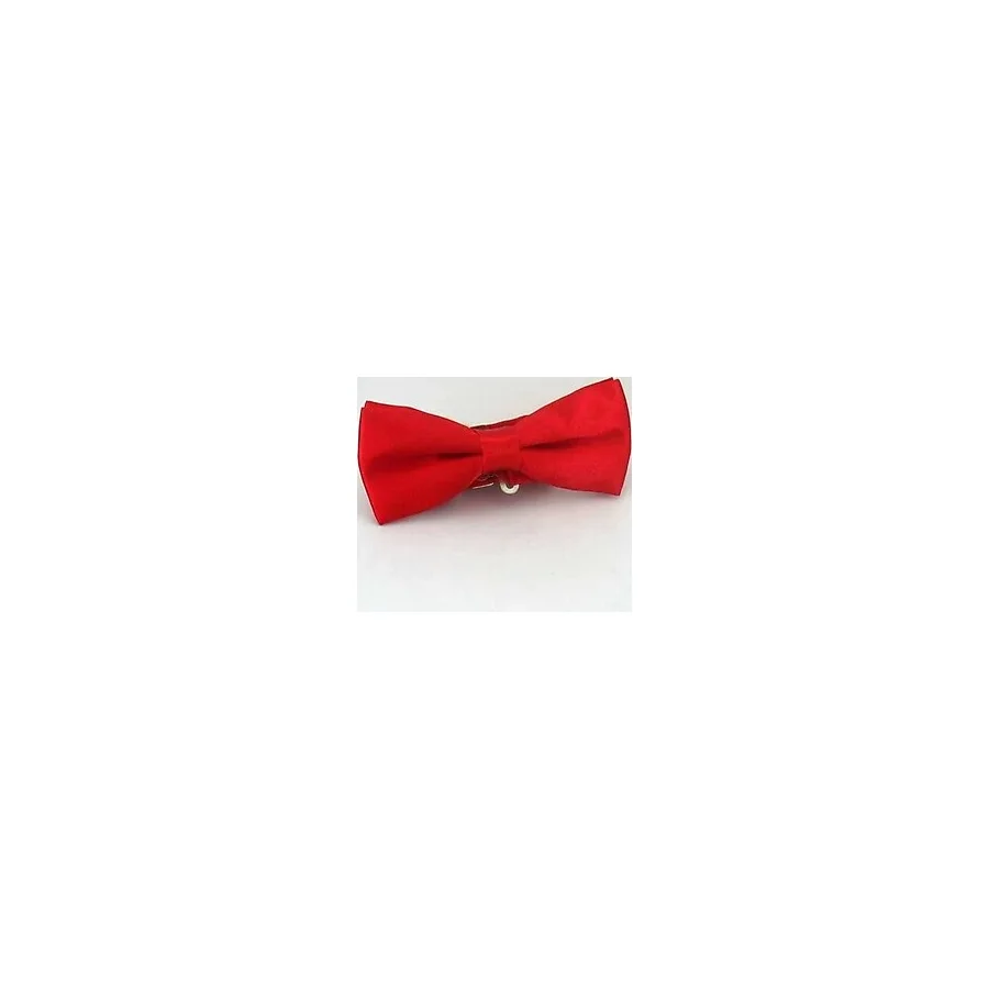 Kırmızı Çocuk Boy Düz Renk Saten Papyon - CP-03