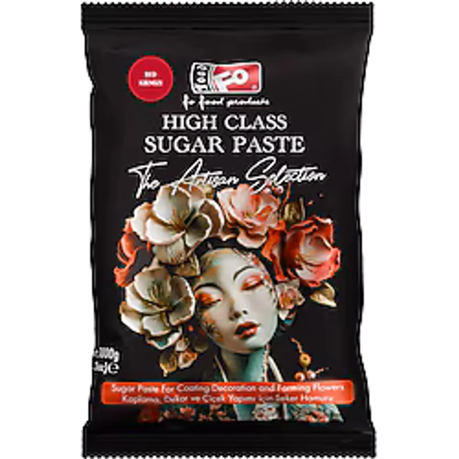 Kırmızı High Class Kaplama, Dekor Ve Çiçek Yapımı İçin Şeker Hamuru 1 Kg