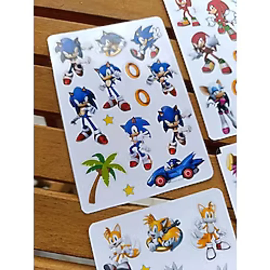 Kirpi Sonic Sticker Etiket Seti 4 Sayfa A6 Boy