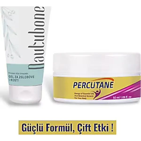 Kişisel Ecza Nautubone Bitkisel Formüllü Ağrı Masaj Kremi 50 ml + Percutane Kas ve Eklem Rahatlatıcı 50 ml Krem