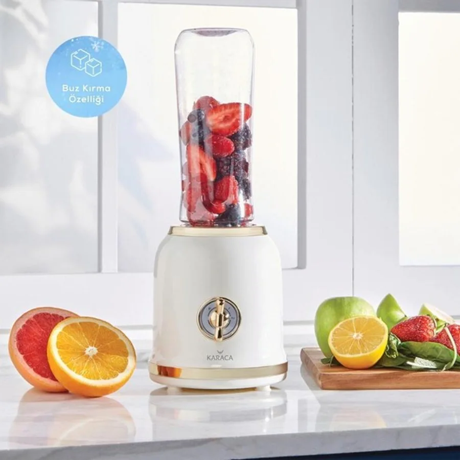 Kişisel Smoothie Blender Bej, Sağlıklı ve Pratik Meyve Karıştırıcı