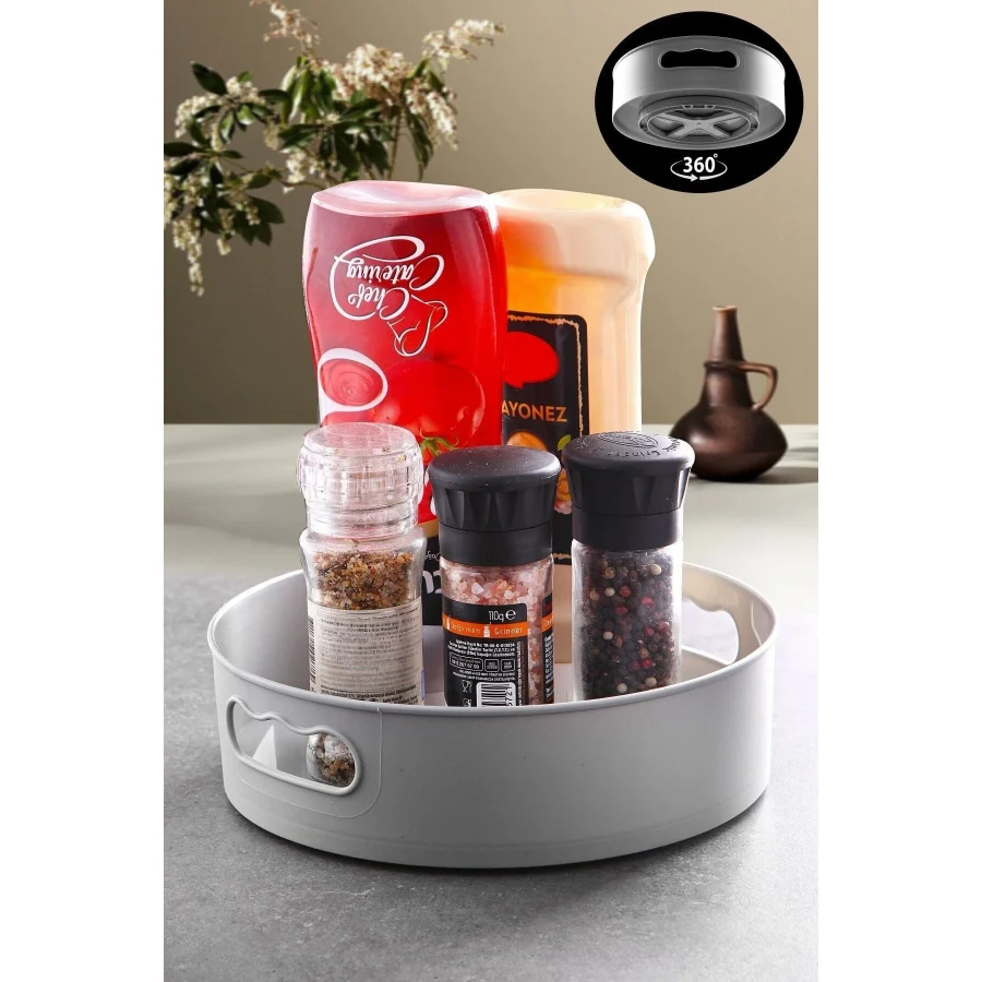 Kitchen Life 360 Derece Dönen Banyo&buzdolabı Düzenleyici Tepsi
