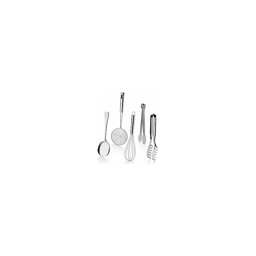 Kitchen Life Paslanmaz Çelik 5 Parça Kevgir , Maşa Servis Seti