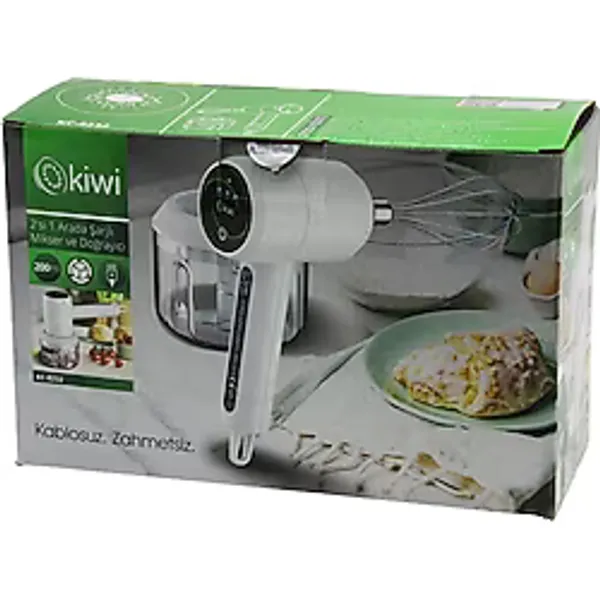 Kiwi Kc-8232 2İn1 Usb Şarjli Mikser - Doğrayici 20W200ml3-Kademe Hiz=Işikli Gösterge Dc 5V / 1Ali-İon Pil:1500mah