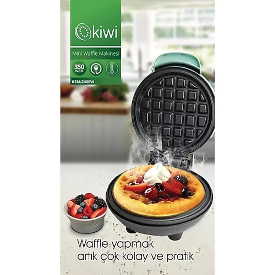 Kiwi KSM-2400W Mavi Mini Waffle Makinesi