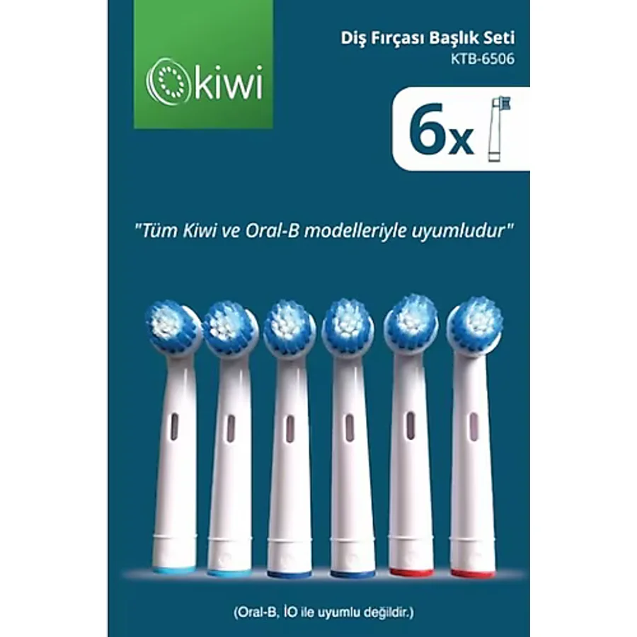 Kiwi KTB-6506 6'lı Diş Fırçası Başlığı