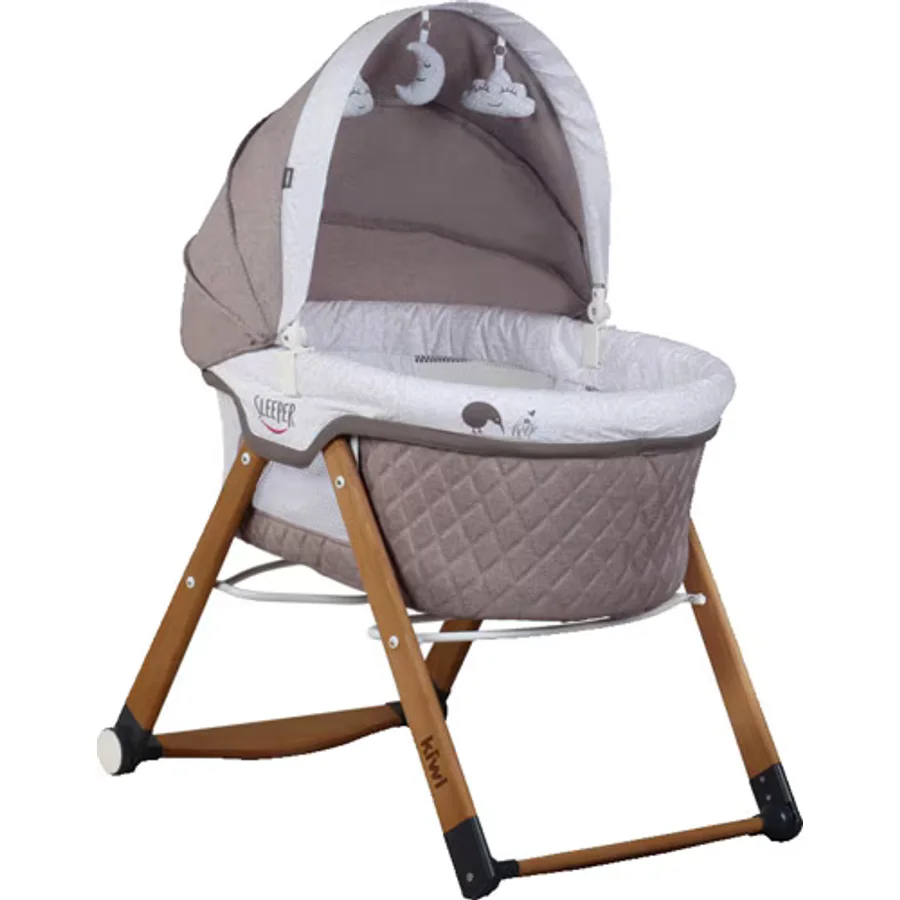Kiwi Safe & Comfort Sleeper All in One Sallanır Katlanır Ahşap Beşik