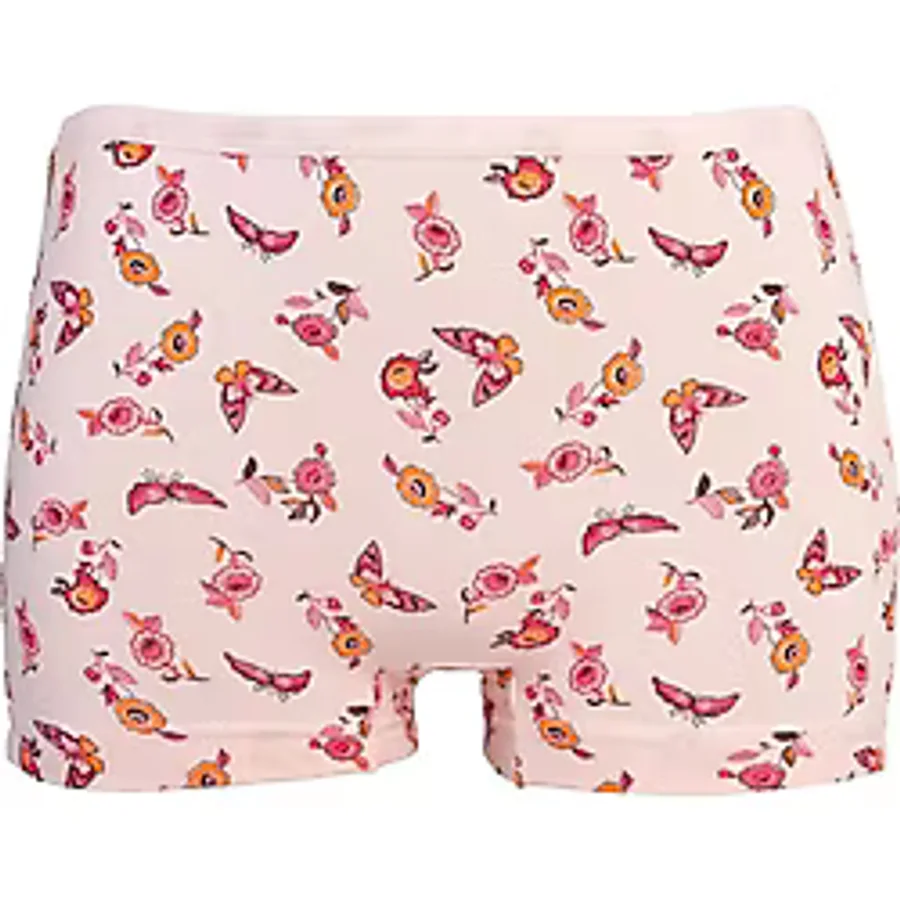 Kız Çocuk Beyaz Pamuklu Desenli 6lı Boxer