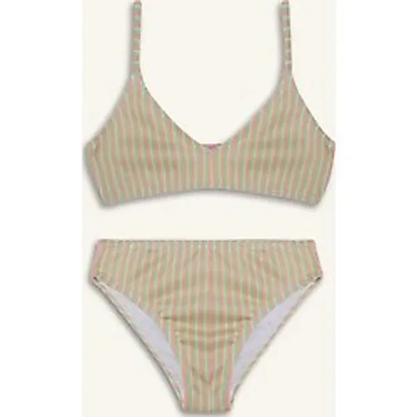 Kız Çocuk Çizgili Bikini Takımı