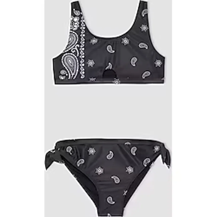 Kız Çocuk Desenli Bikini Takımı