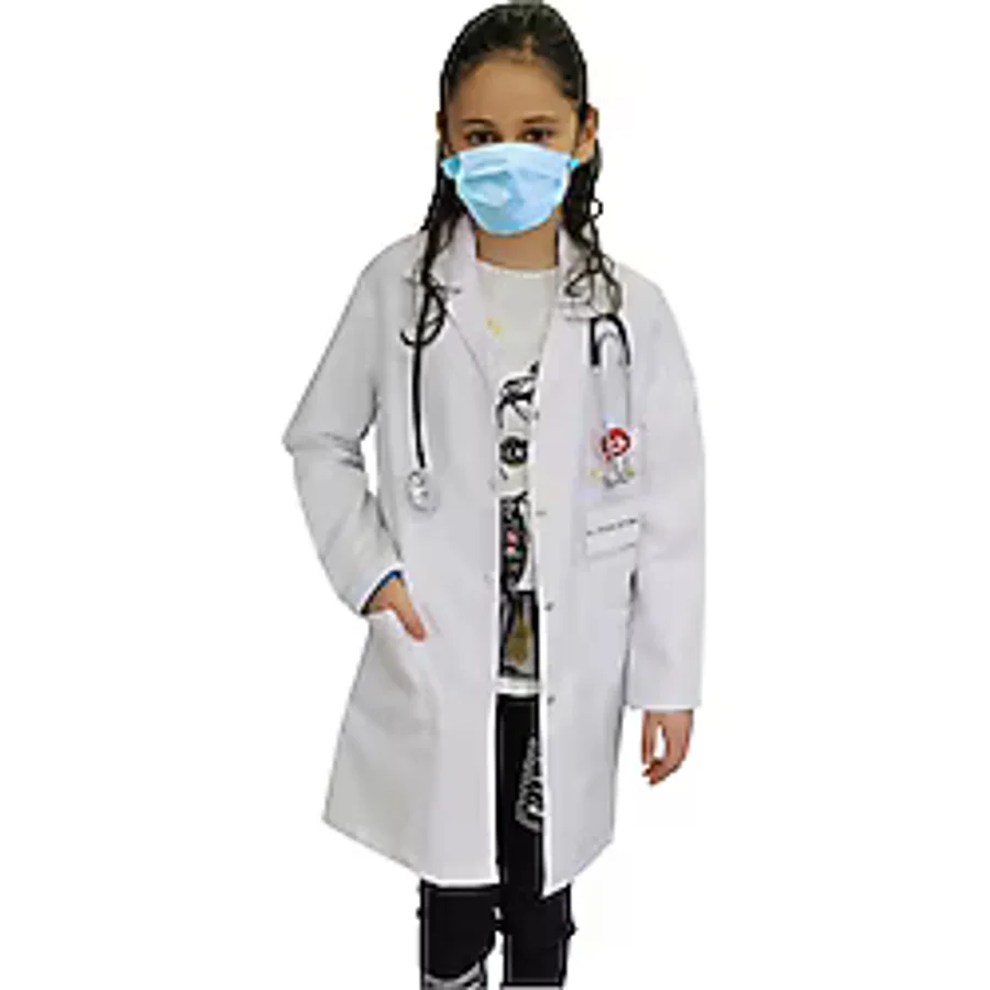 Kız Çocuk Doktor Önlüğü 2 -15 Yaş Beyaz