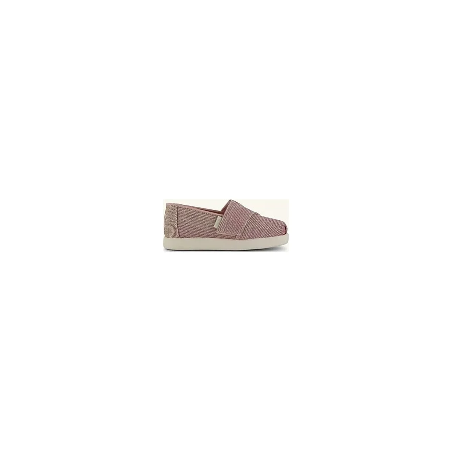 Kız Çocuk Espadril 1002319 Toms Alpargata Classic Pale Rose Glitter Corduroy - Açık Pembe - 27