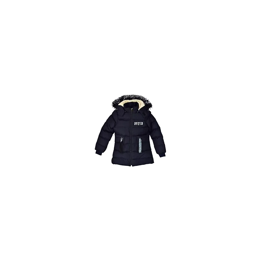 Kız Çocuk Kapüşonlu Kaban BGL-ST03449 LACİVERT 6 YAŞ