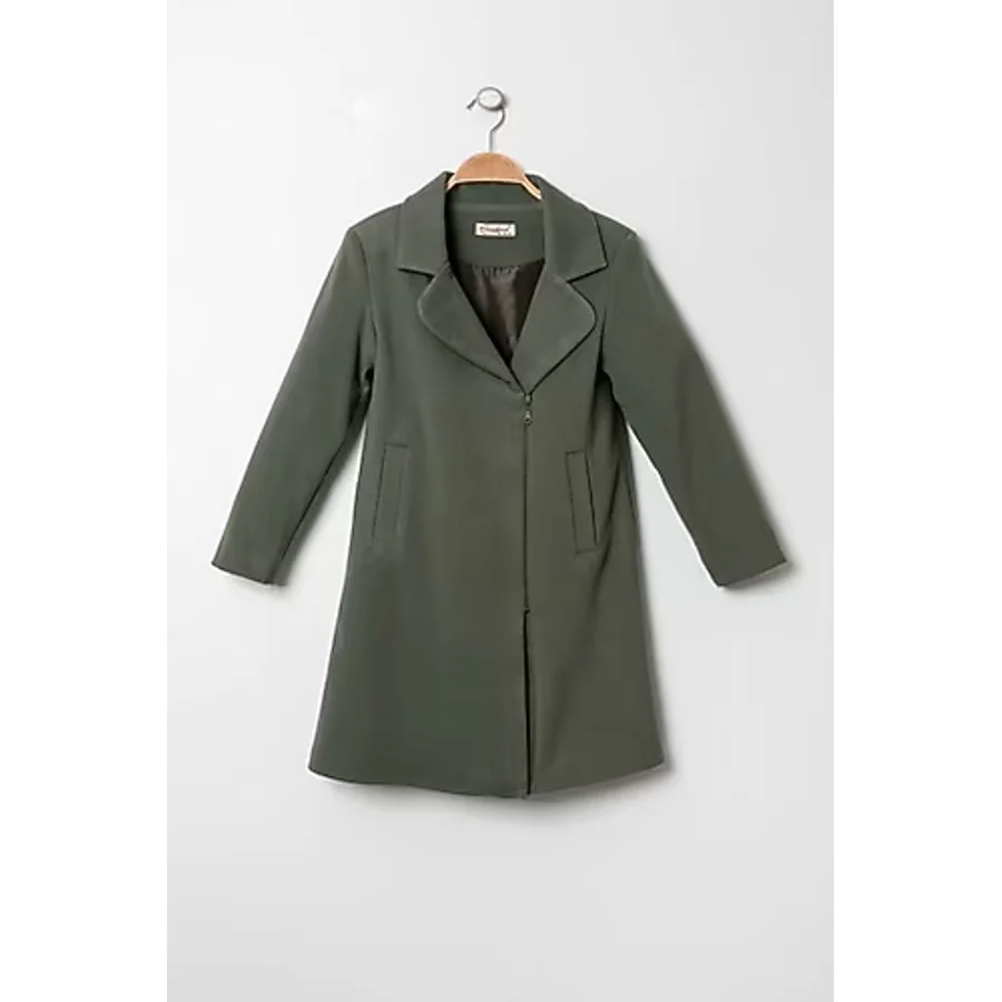 Kız Çocuk Kaşekaban Palto - 00410 Haki - 11 Yaş