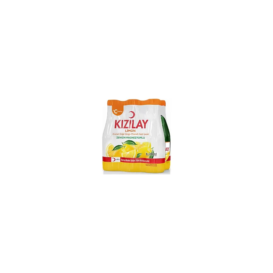 Kızılay +C Vitaminli Doğal Limon Aromalı Maden Suyu (6 x 200 ml)
