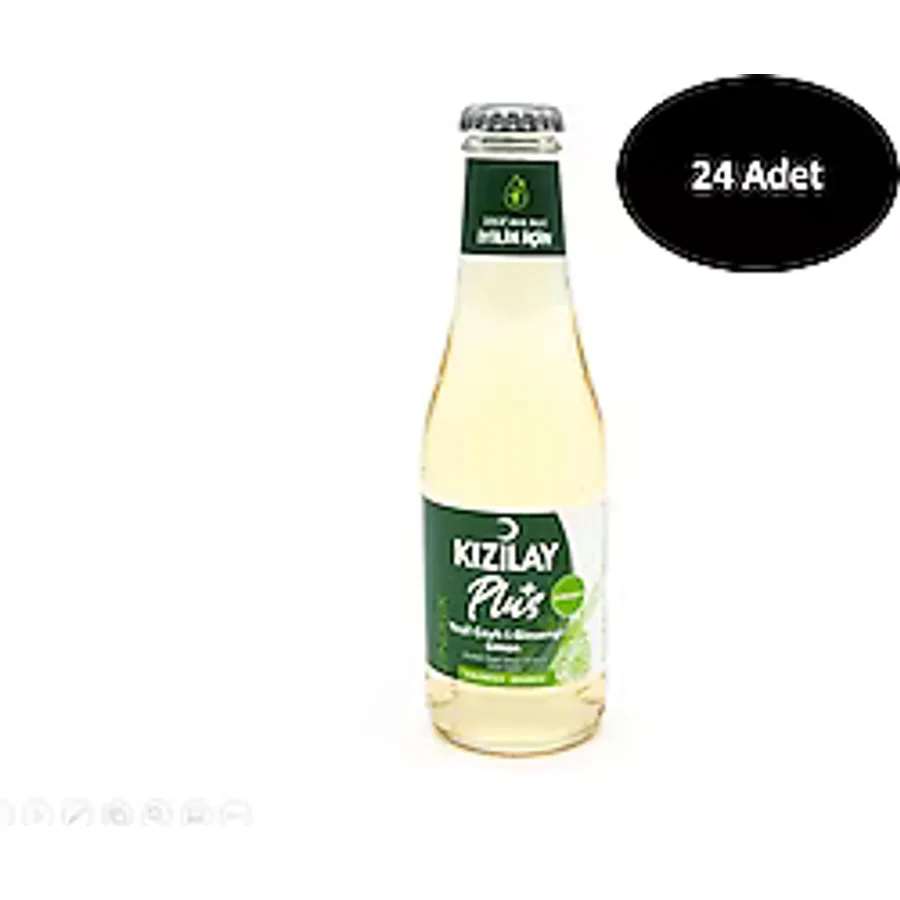 Kızılay Plus Yeşil Çaylı & Ginsengli Limon Aromalı Maden Suyu 24x200 ml
