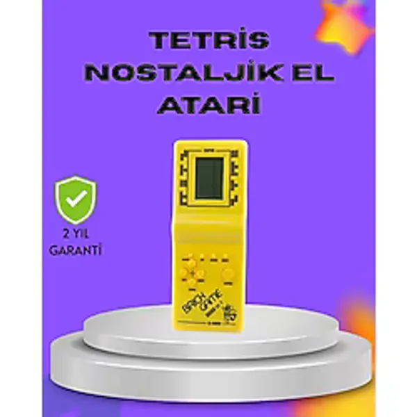 Klasik Tetris Oyunu El Konsolu - Taşınabilir Pil ile Çalışan Retro El Aterisi
