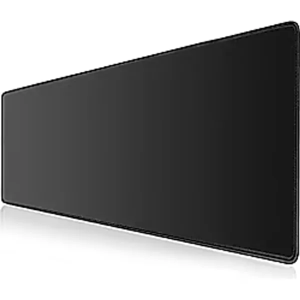 Klasse Pro Black Edition - Dikişli Kenar 70x30, 90x40, 100x50 ve 120x60 cm Oyuncu Gaming Mouse Pad (Siyah, 90x40 cm)