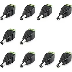 Klemens Girişli Erkek Dc Barrel Jack Power Konnektör 10 Adet
