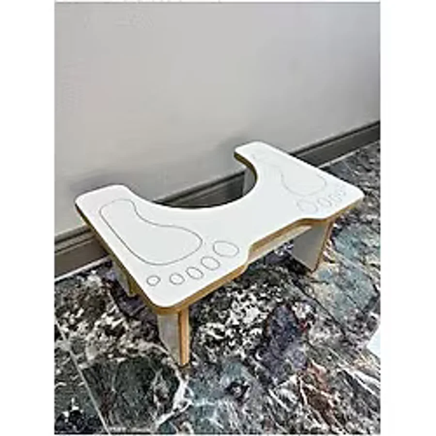 Klozet Çömelme Ayak Taburesi, Wc Basamak, Wc Tuvalet Taburesi, Klozet Ayaklığı - Beyaz