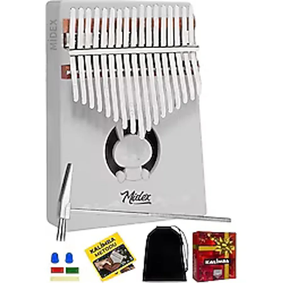 KLX-550 Beyaz Renk Gerçek Ağaç Kalimba 17 Tuşlu Full Set