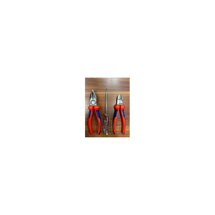 Knipex 3 Parça Usta Set 180 Mm Pense 160 Mm Yan Keski Izeltaş 190Mm Kontrol Kalemi Madeingermany