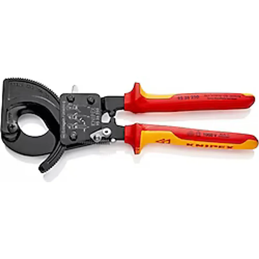 Knipex 95 36 250 Cırcır Mekanizmalı Kablo Makası