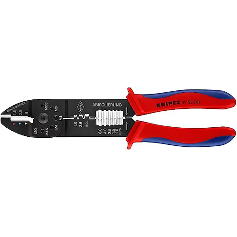 Knipex 97 22 240 Pabuç Sıkma Kablo Sıyırma Pensesi