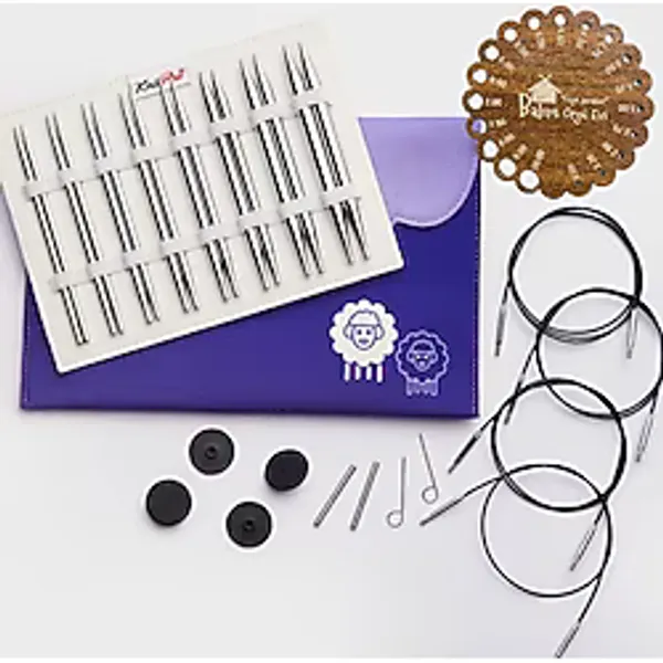 KnitPro Nova Metal Deluxe Değiştirilebilir Misinalı Şiş Seti 10616