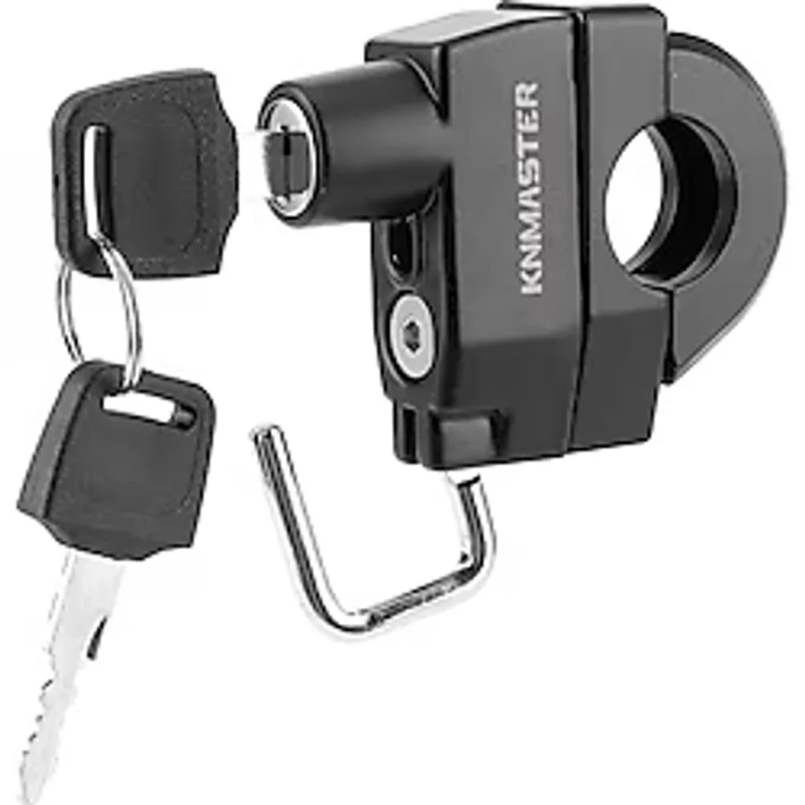 Knmaster Evrensel Motosiklet Kask Kilidi 22-26 mm Siyah