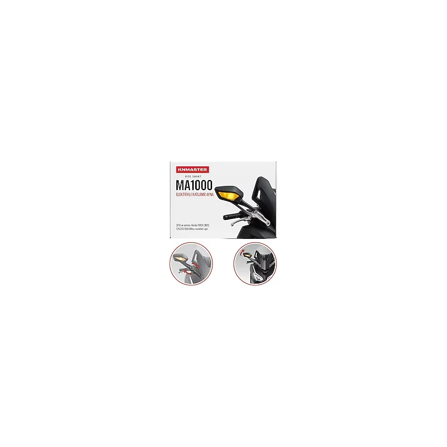 Knmaster MA1000 - Forza Otomatik Katlanır Motosiklet Aynası
