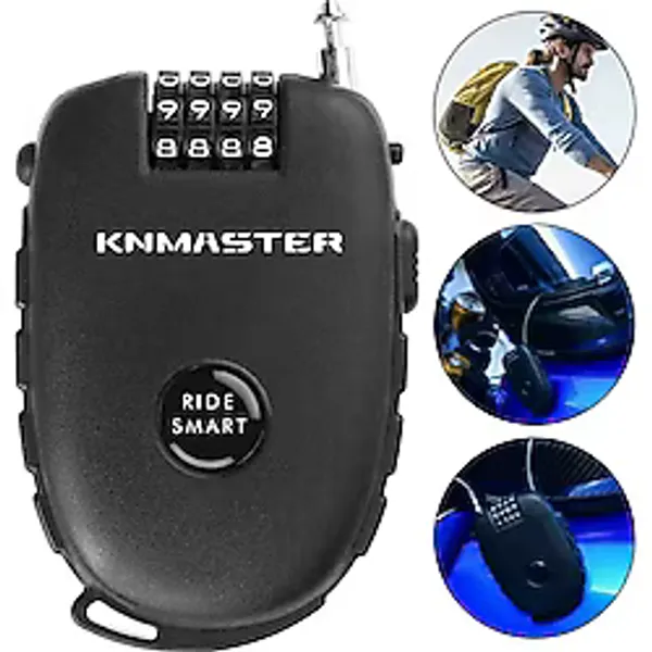 Knmaster Motorsiklet Kask Kilidi +Knmaster Karbon Çanta Hediyeli -Esnek Kablo Ve Üst Düzey Koruma