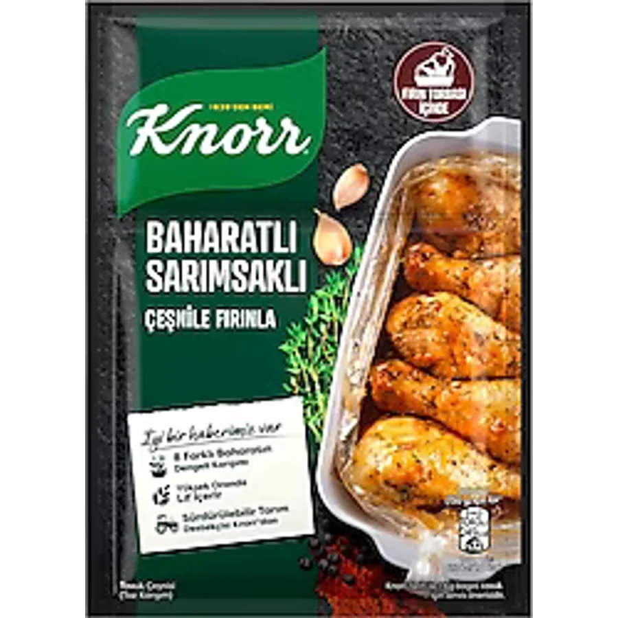 Knorr 34 gr Baharatlı ve Sarımsaklı Fırında Tavuk Çeşnisi