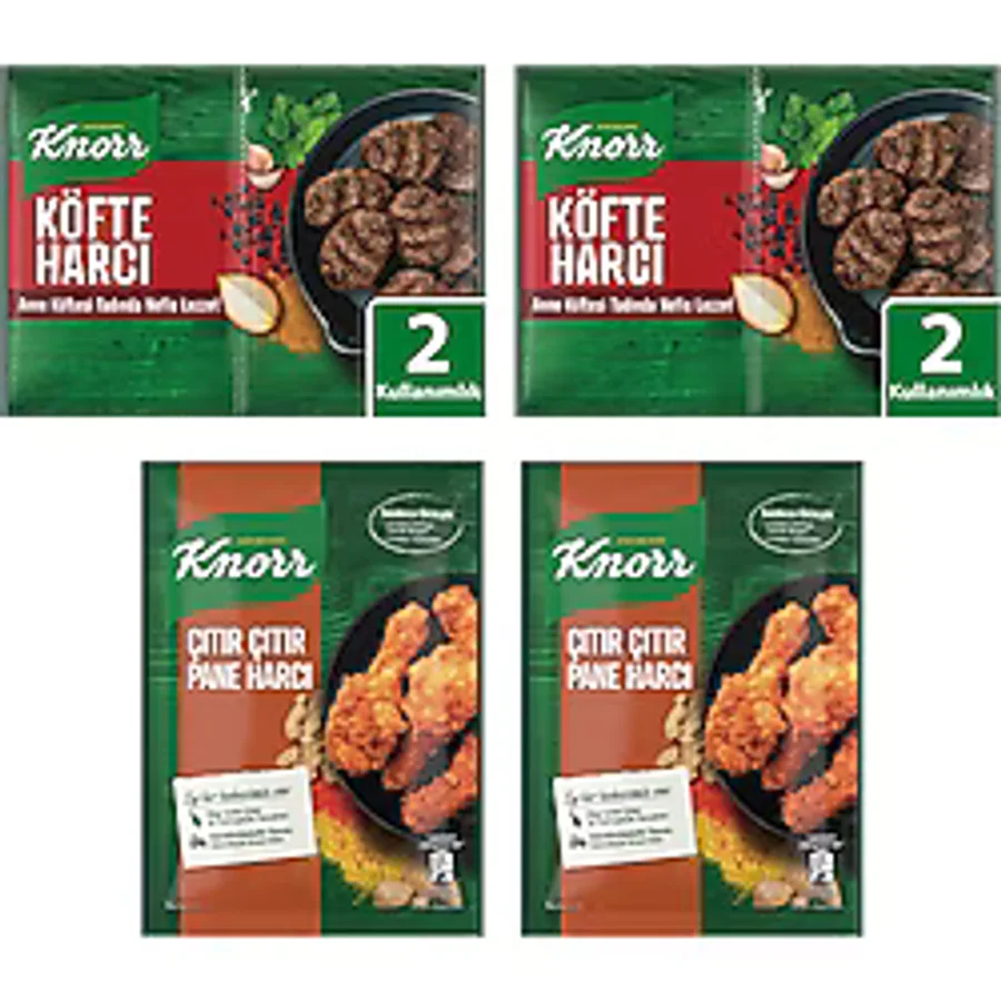 Knorr Köfte Harcı ve Çıtır Pane Harcı 4 lü Karma Paket
