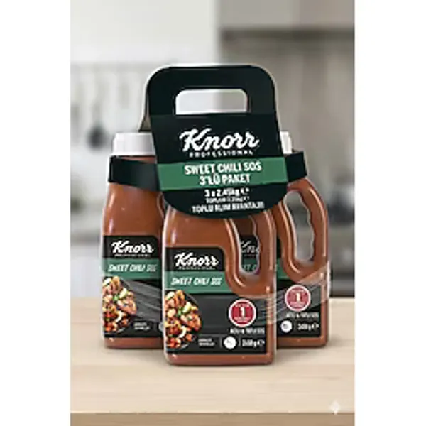 Knorr Sweet Chili Tatlı Acı Sos Sauce 2450 x 3 Adet - 2,45 kg