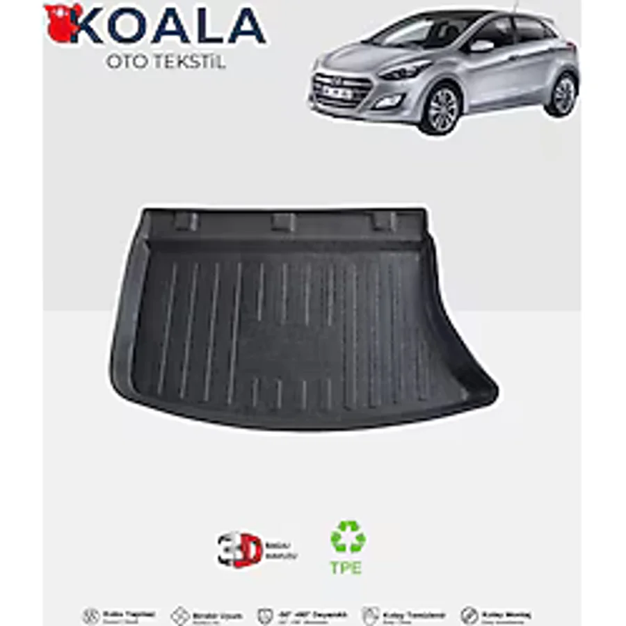 KoalaOtoTekstil Hyundai İ30 (İnce Stepne) (2012-2016) 3d Bagaj Havuzu