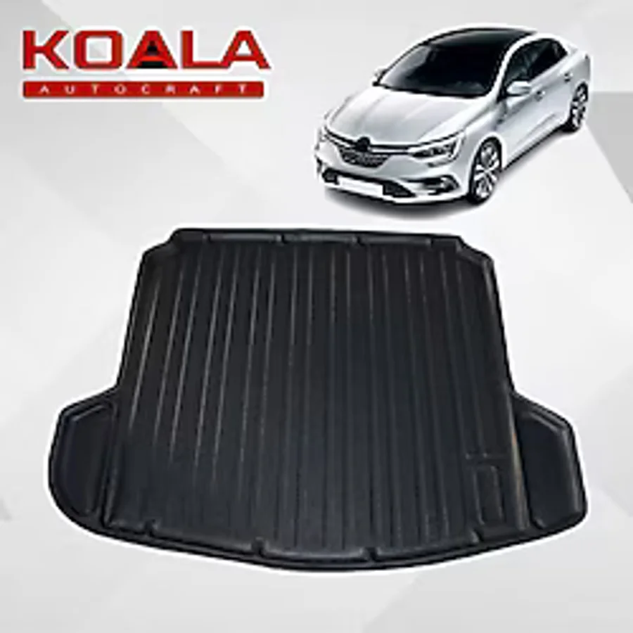 KoalaOtoTekstil Megane 4 Sedan Uyumlu (ÇİFT KULAKLI) (2016 VE SONRASI) 3d Bagaj Havuzu