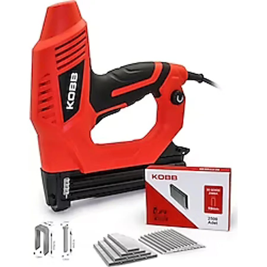Kobb KBZ90 15-25 mm Zımba ve 15-32 mm Çivi Çakma Makinesi + 3000 Adet Yedek Zımba ve Çivi