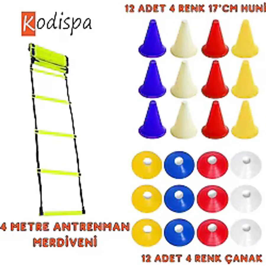 Kodispa 12'li 17'cm Hunili Antrenman Seti 2 Çok Renkli