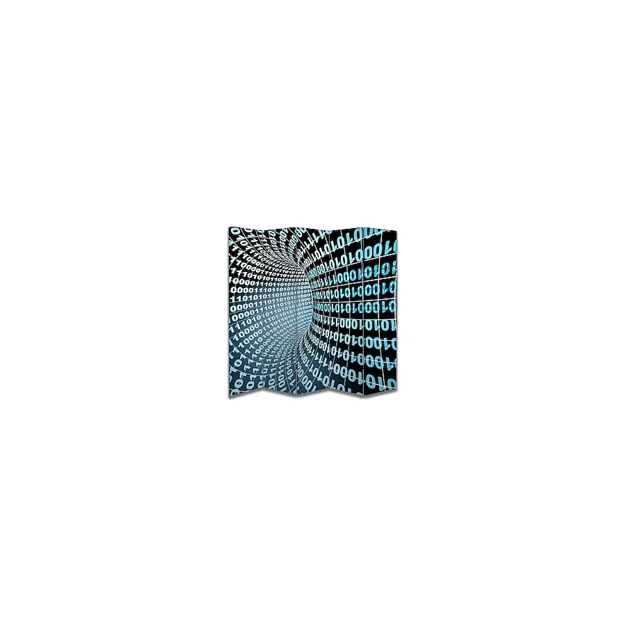 Kodlama Temalı Özel Tasarım Paravan Room Divider 180 x 200 cm - 219 x 200 - Renkli
