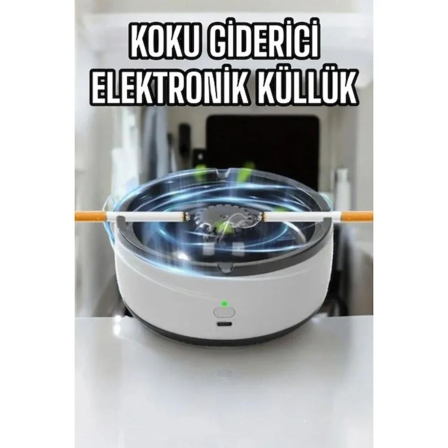 Koku Önleyici ve Duman Çeken Şarjlı Küllük