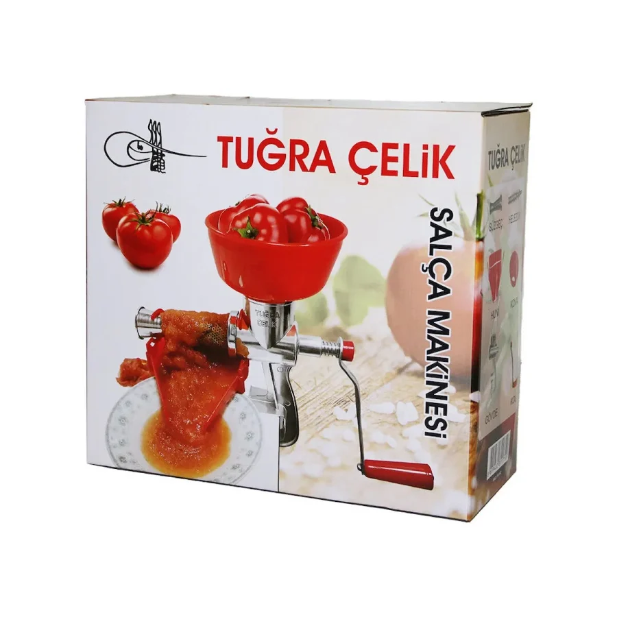 Kollu Alüminyum Salça Makinesi Süzgeçli - Plastik Hazneli (5365)