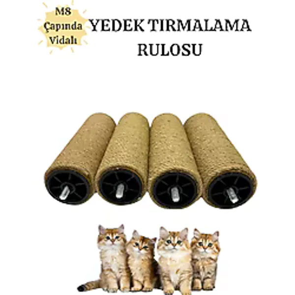 Komano Pontika Yedek Rulo Kedi Tırmalama Tahtası 20 CM Kahverengi ( 1 adet) kahverengi