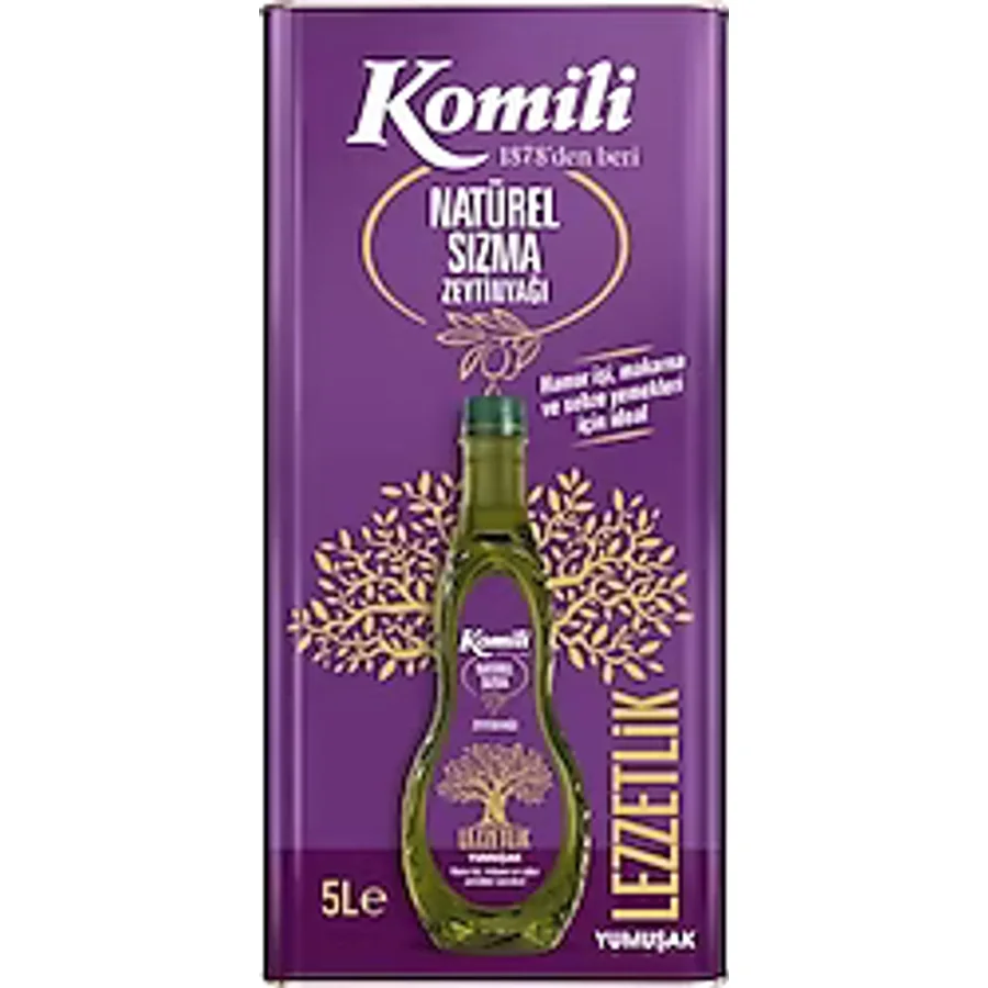 Komili Ege Lezzetlik Yumuşak Natürel Sızma Zeytinyağı 5 lt