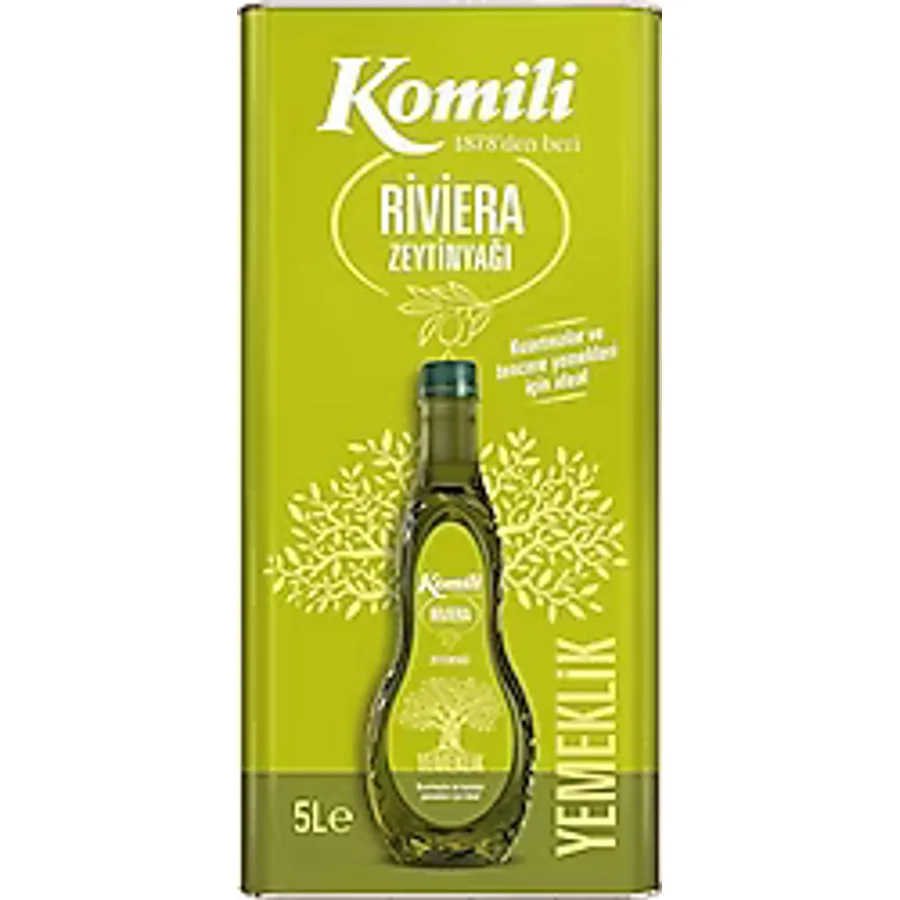 Komili Yemeklik Riviera Zeytinyağı 5 lt Teneke