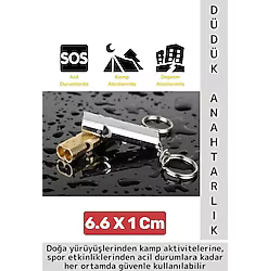 Kompakt Spor Köpek Eğitim Outdoor Kamp Deprem Acil Durum Yardım Yüksek Sesli SOS Düdük Anahtarlık